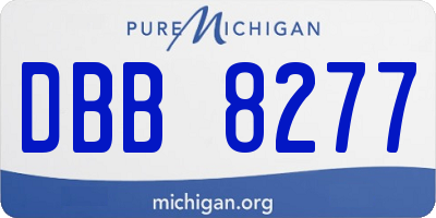 MI license plate DBB8277