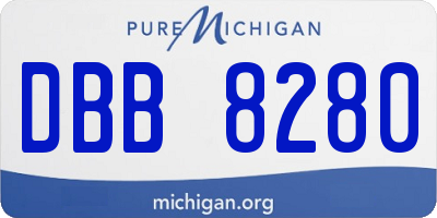 MI license plate DBB8280