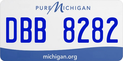 MI license plate DBB8282