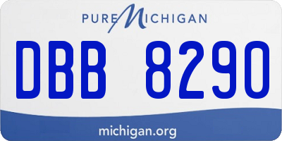 MI license plate DBB8290