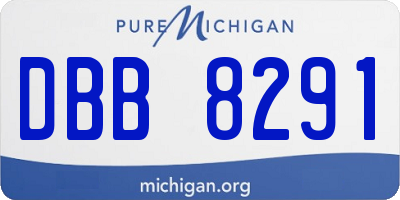 MI license plate DBB8291