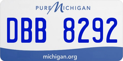 MI license plate DBB8292