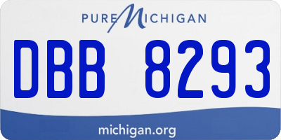 MI license plate DBB8293