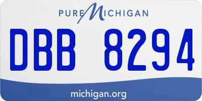 MI license plate DBB8294