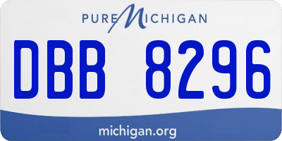 MI license plate DBB8296