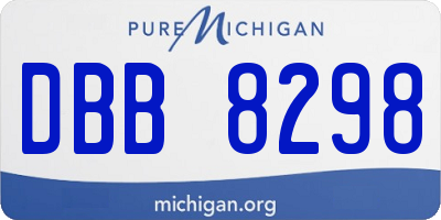 MI license plate DBB8298