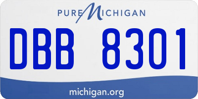 MI license plate DBB8301