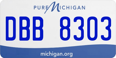 MI license plate DBB8303