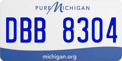 MI license plate DBB8304