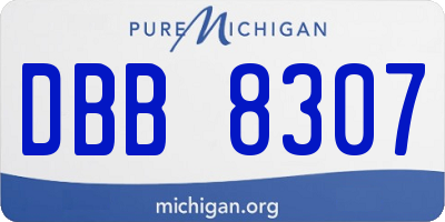 MI license plate DBB8307