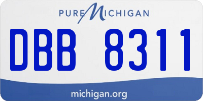 MI license plate DBB8311