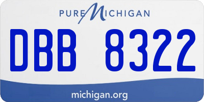 MI license plate DBB8322