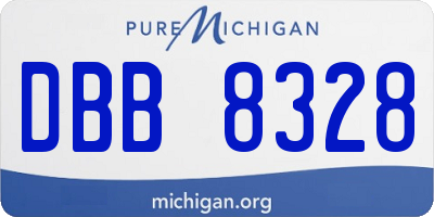 MI license plate DBB8328