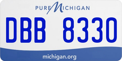 MI license plate DBB8330
