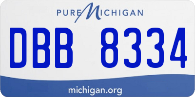 MI license plate DBB8334