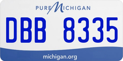 MI license plate DBB8335