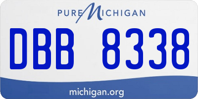 MI license plate DBB8338