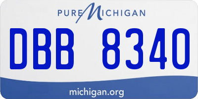 MI license plate DBB8340
