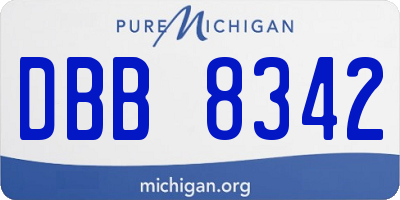 MI license plate DBB8342