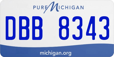 MI license plate DBB8343