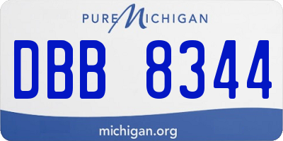 MI license plate DBB8344
