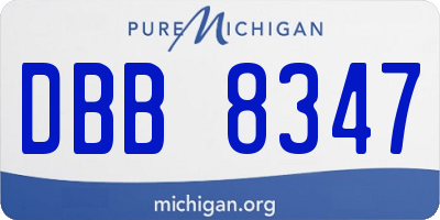 MI license plate DBB8347