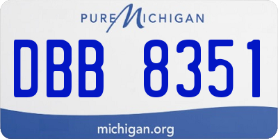 MI license plate DBB8351