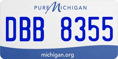MI license plate DBB8355