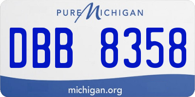 MI license plate DBB8358