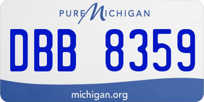 MI license plate DBB8359