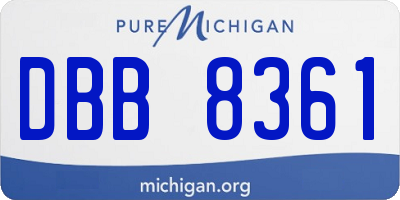 MI license plate DBB8361