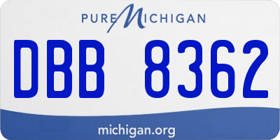 MI license plate DBB8362
