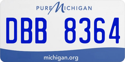 MI license plate DBB8364