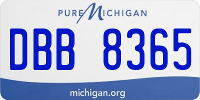 MI license plate DBB8365