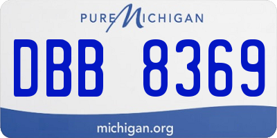 MI license plate DBB8369