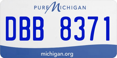 MI license plate DBB8371