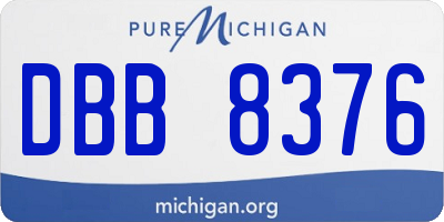 MI license plate DBB8376