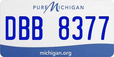 MI license plate DBB8377