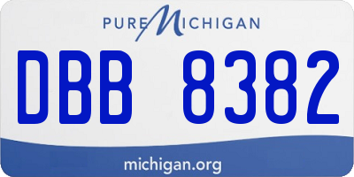 MI license plate DBB8382