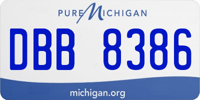 MI license plate DBB8386