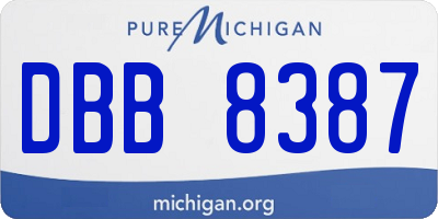 MI license plate DBB8387