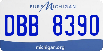 MI license plate DBB8390