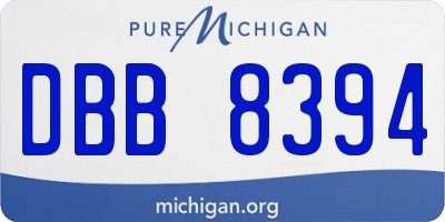 MI license plate DBB8394