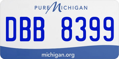 MI license plate DBB8399