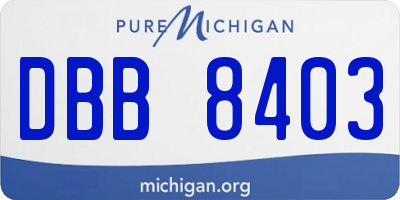 MI license plate DBB8403