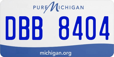 MI license plate DBB8404