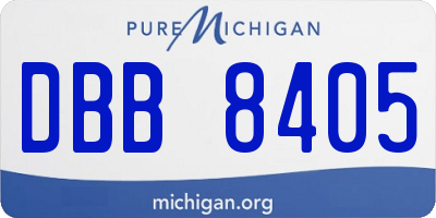 MI license plate DBB8405