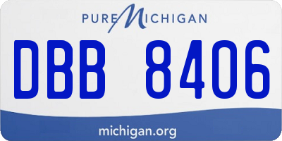 MI license plate DBB8406