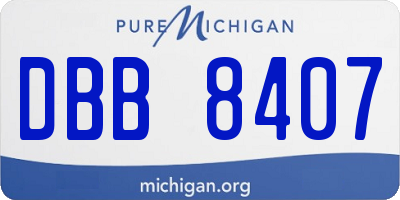 MI license plate DBB8407