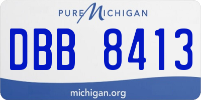 MI license plate DBB8413